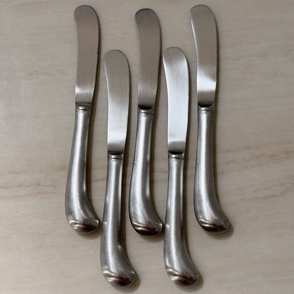 5pc Towle Liberty Bell Supreme Hollow Pistol Dinner Knives 8 1/2” Stnls Japan
